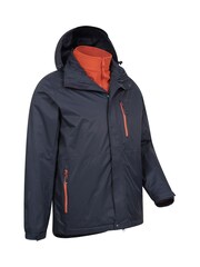 Mountain Warehouse Blue Bracken Extreme 3 In 1 Mens Waterproof Jacket - Image 4 of 5