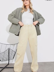 In The Style Stone Straight Leg Cargo Trousers - Image 2 of 3