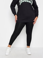 Yours Curve Black 2 Pack Soft Touch Viscose Leggings - Image 2 of 5