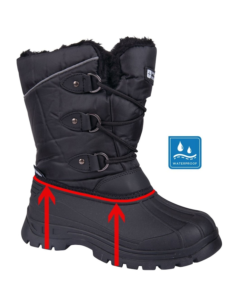 Mountain Warehouse Black Whistler Fleece Lined Snow Boot - Image 2 of 7 Mountain Warehouse Black Whistler Fleece Lined Snow Boot - Image 2 of 7