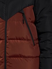 Blend Red Retro 2 Coluor Puffa Coat - Image 5 of 5