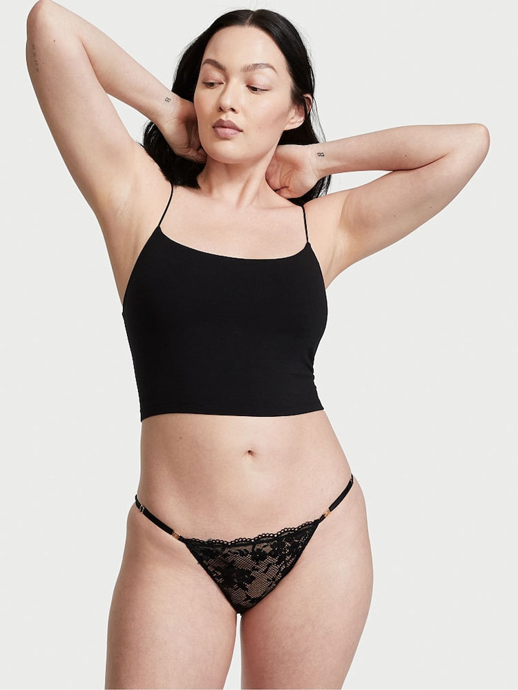 Victoria's Secret Black Lace Knickers - Image 1 of 3