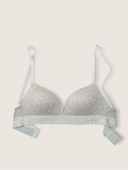 Victoria's Secret PINK Heather Charcoal Grey Non Wired Push Up Smooth T-Shirt Bra - Image 3 of 5