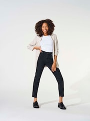 ONLY Black High Waisted Mom Jean - Image 1 of 5