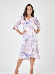 Closet Purple Tie Wrap Dress - Image 1 of 5