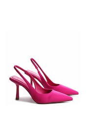 Linzi Pink Fling Sling Back Court Style Heel Sandals - Image 3 of 4