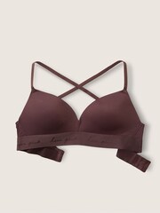 Victoria's Secret PINK Brown Burnt Umber Smooth Non Wired Push Up T-Shirt Bra - Image 5 of 6