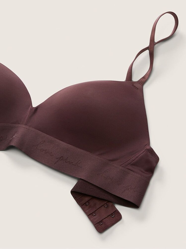 Victoria's Secret PINK Brown Burnt Umber Smooth Non Wired Push Up T-Shirt Bra - Image 6 of 6