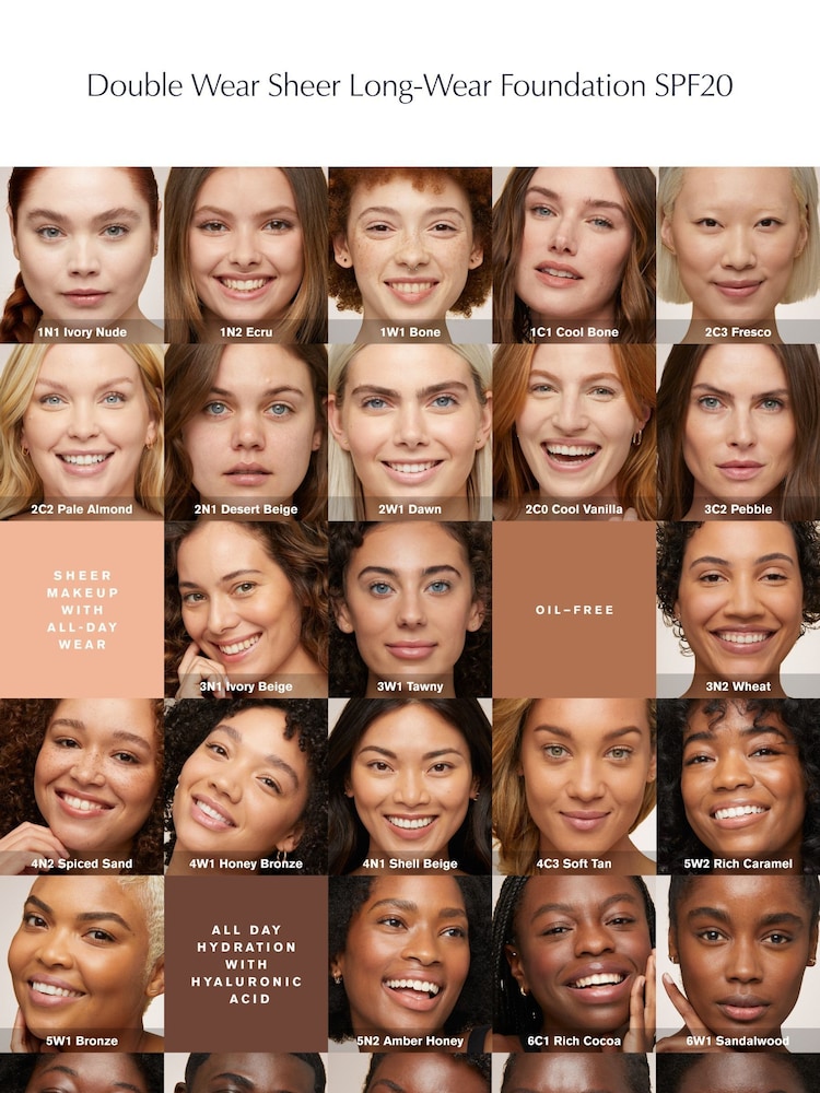 Estée Lauder Double Wear Sheer Long-Wear Foundation SPF20 30ml - Image 2 of 5