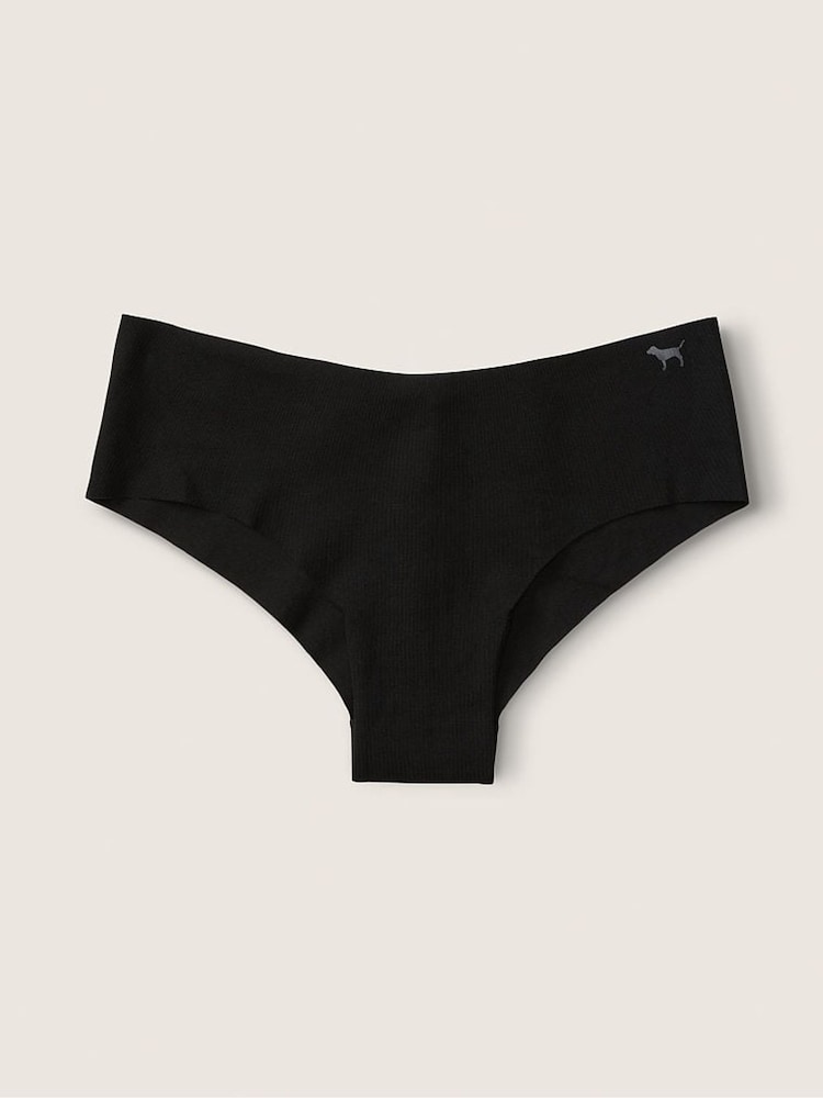 Victoria's Secret PINK Pure Black No-Show Cheekster Knickers - Image 1 of 2