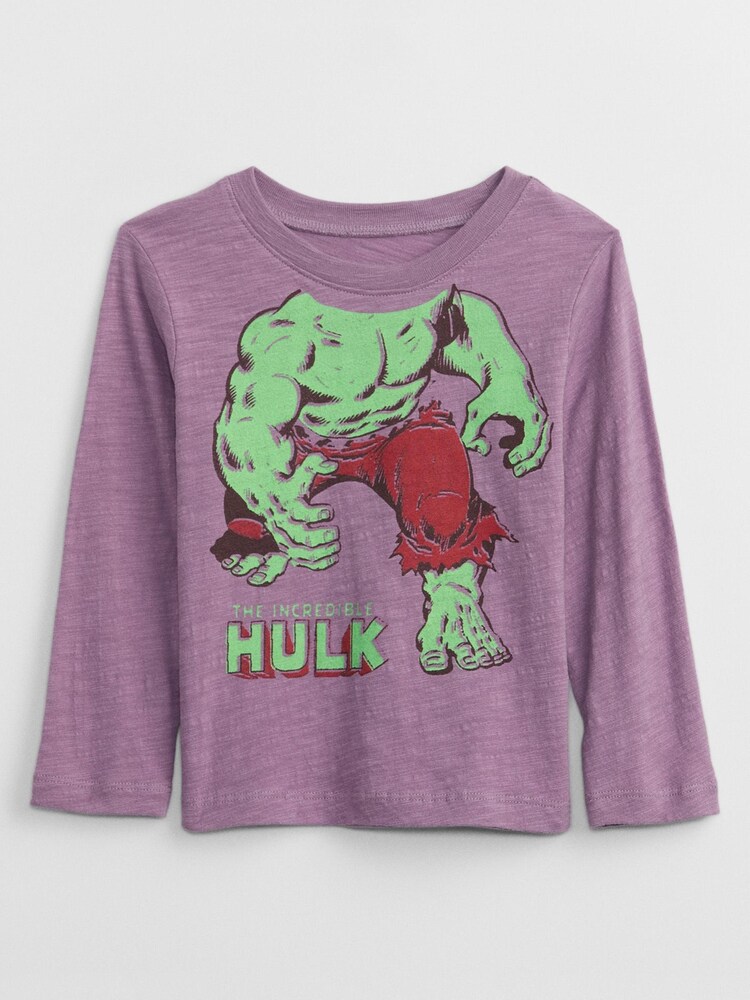 Gap Purple Hulk Long Sleeve Crew Neck Graphic T-Shirt - Image 1 of 1