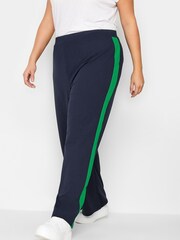 Yours Curve Blue Super Wide Trouser - Image 1 of 4