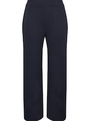 Yours Curve Blue Super Wide Trouser - Image 3 of 4