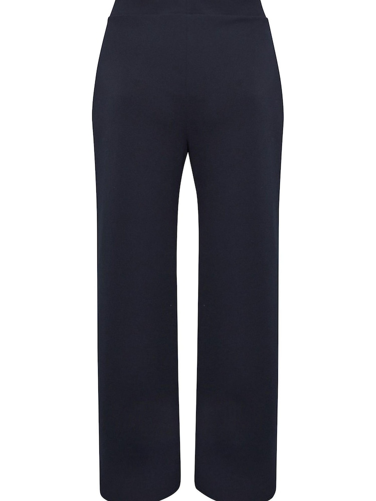 Yours Curve Blue Super Wide Trouser - Image 4 of 4