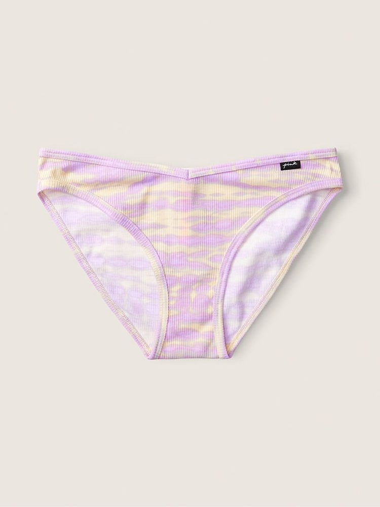 Victoria's Secret PINK Tie Dye Petal Purple Cotton Bikini Knickers - Image 1 of 2 Victoria's Secret PINK Tie Dye Petal Purple Cotton Bikini Knickers - Image 1 of 2