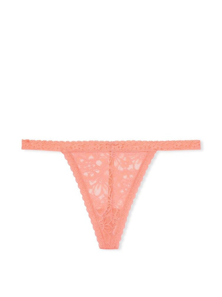 Victoria's Secret Lipsmacker Orange Lace G String Panty - Image 1 of 1
