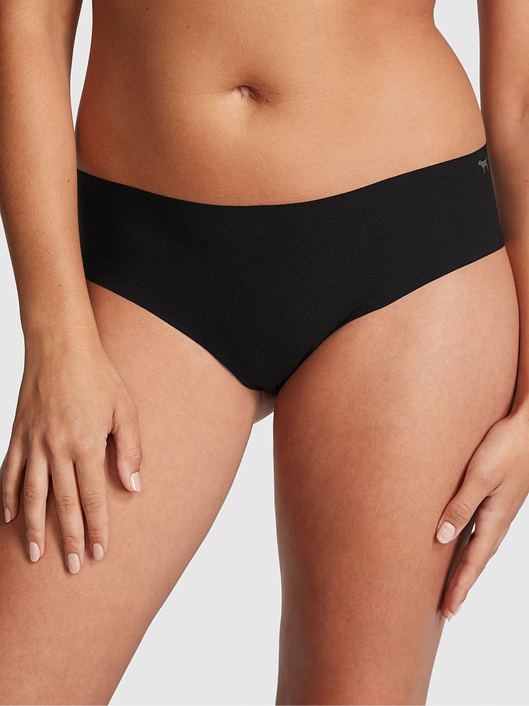 Victoria's Secret PINK Pure Black Cheeky Smooth No Show Knickers