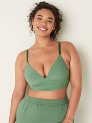 Victoria's Secret PINK Soft Pine Green Smooth Non Wired Push Up Bralette - Image 1 of 4
