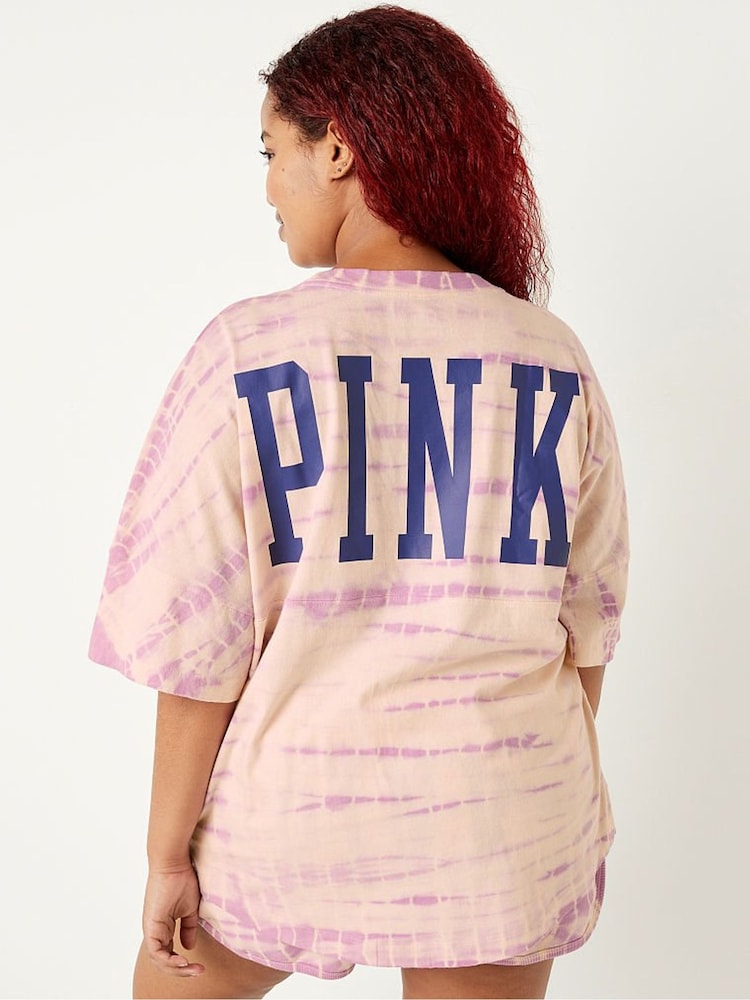 Victoria's Secret PINK Varsity Short Sleeve Crew T-Shirt - Image 2 of 5