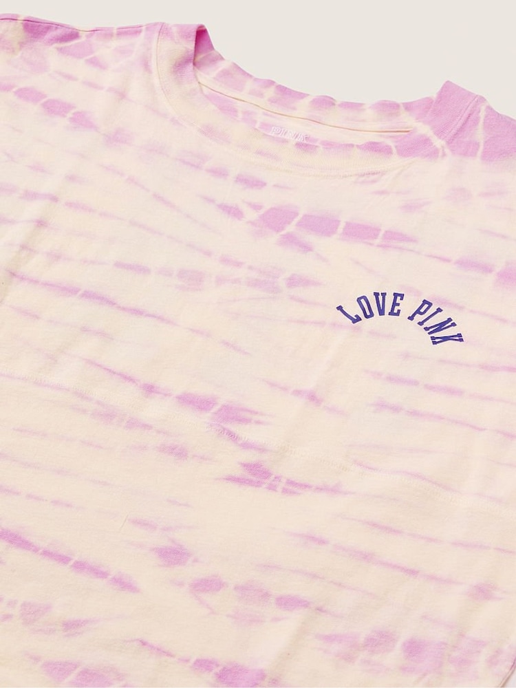 Victoria's Secret PINK Varsity Short Sleeve Crew T-Shirt - Image 5 of 5 Victoria's Secret PINK Varsity Short Sleeve Crew T-Shirt - Image 5 of 5