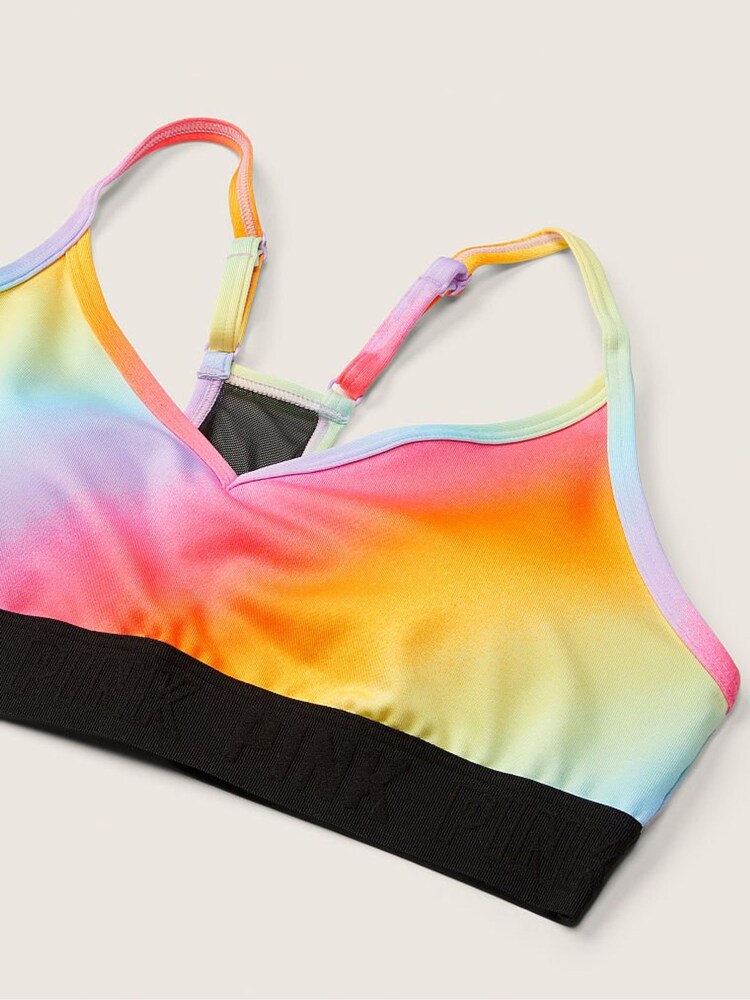 Victoria's Secret PINK Rainbow White Lightly Lined Low Impact Sports Bra - Image 6 of 6 Victoria's Secret PINK Rainbow White Lightly Lined Low Impact Sports Bra - Image 6 of 6