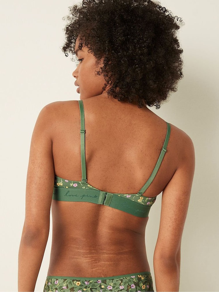 Victoria's Secret PINK Soft Pine Green Wear Everywhere Wireless Lightly Lined Bra - Image 2 of 5