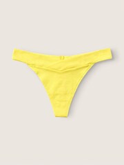 Victoria's Secret PINK Bananarama Yellow Crossover Cotton Thong Knicker - Image 1 of 1