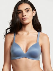 Victoria's Secret Faded Denim Blue Smooth Lightly Lined Plunge Non Wired Bra - Image 1 of 4