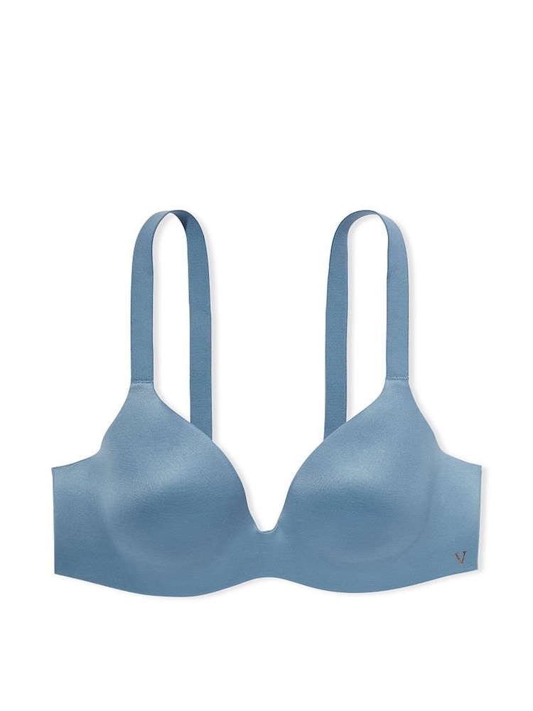 Victoria's Secret Faded Denim Blue Smooth Lightly Lined Plunge Non Wired Bra - Image 4 of 4