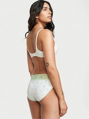 Victoria's Secret Lace Waist Cotton High Leg Brief Panty - Image 2 of 3