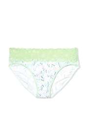 Victoria's Secret Lace Waist Cotton High Leg Brief Panty - Image 3 of 3