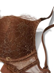 Victoria's Secret Dark Brown Lace Plunge Push Up Bra - Image 4 of 4