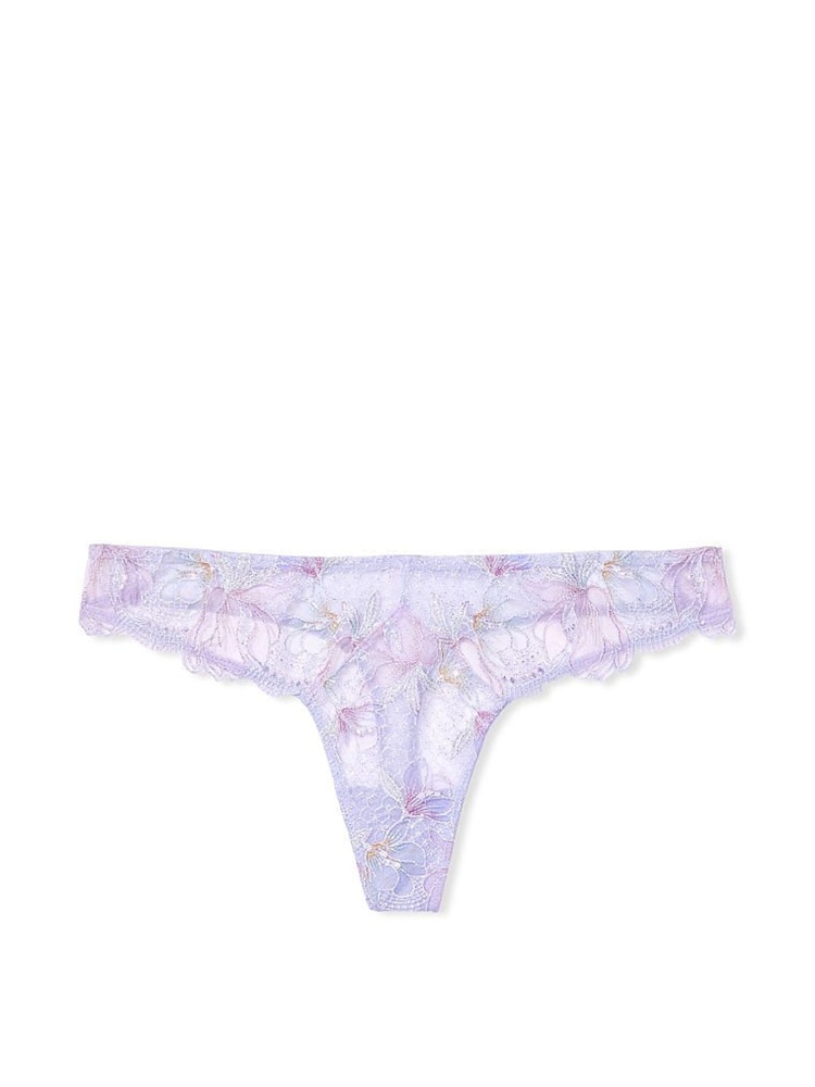 Victoria's Secret Iris Metallic Floral Embroidery Thong Knickers - Image 3 of 3 Victoria's Secret Iris Metallic Floral Embroidery Thong Knickers - Image 3 of 3