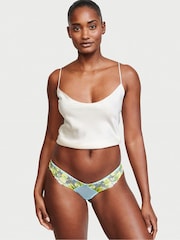 Victoria's Secret Breaker Blue Lemon Embroidery Cheeky Knickers - Image 1 of 3