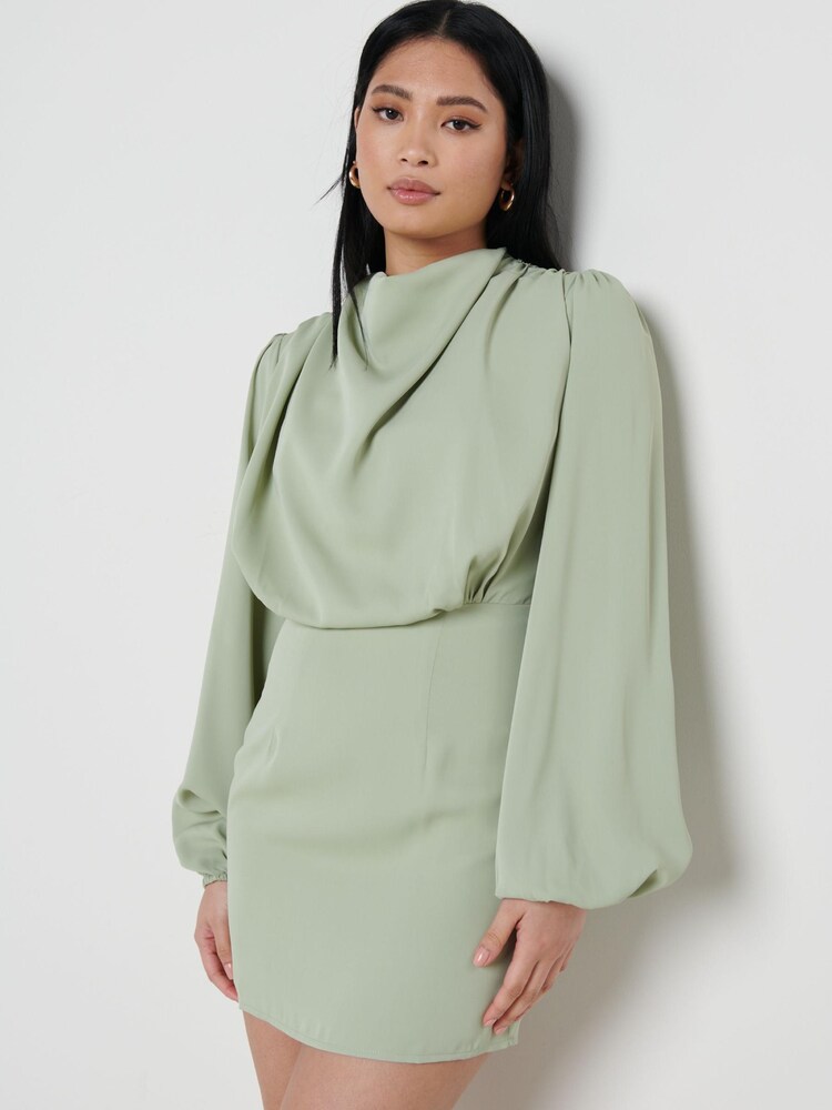 Pretty Lavish Mint Rachel Pleated Mini Dress - Image 2 of 4