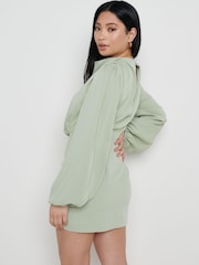 Pretty Lavish Mint Rachel Pleated Mini Dress - Image 3 of 4