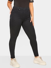 Yours Curve Black Stretch Pull On Jenny Jeggings - Image 2 of 5