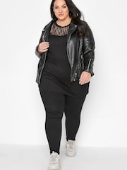 Yours Curve Black Stretch Pull On Jenny Jeggings - Image 3 of 5