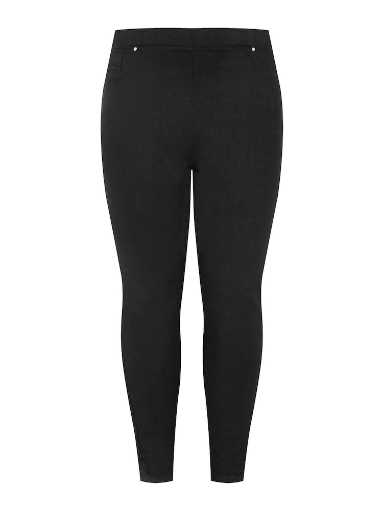 Yours Curve Black Stretch Pull On Jenny Jeggings - Image 5 of 5