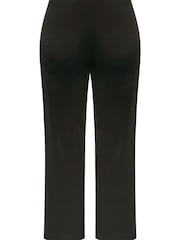 Yours Curve Black Bootcut Ponte Rib Trouser - Image 4 of 4