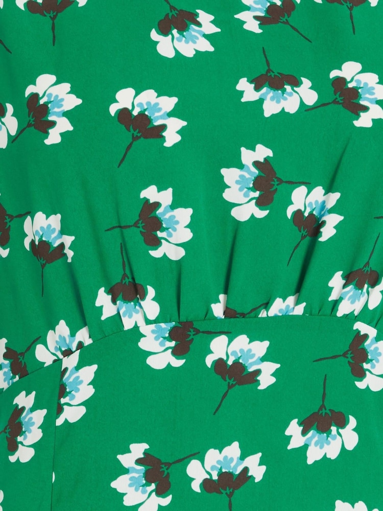 Quiz Green Floral Midi Dress - Image 5 of 5