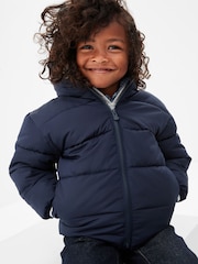 Gap Navy Blue Water Resistant Cold Control Quilted Puffer Jacket (12mths-5yrs) - Image 1 of 2