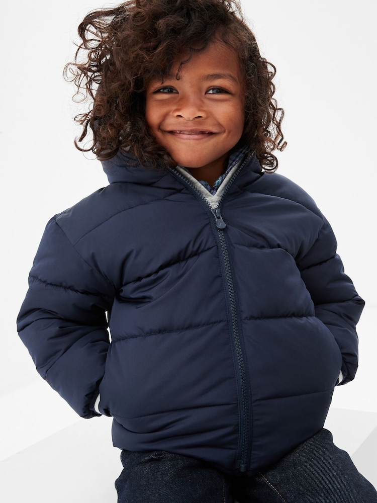 Gap Navy Blue Water Resistant Cold Control Quilted Puffer Jacket (12mths-5yrs) - Image 1 of 2
