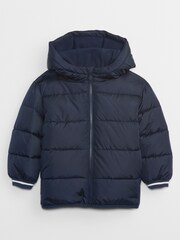 Gap Navy Blue Water Resistant Cold Control Quilted Puffer Jacket (12mths-5yrs) - Image 2 of 2