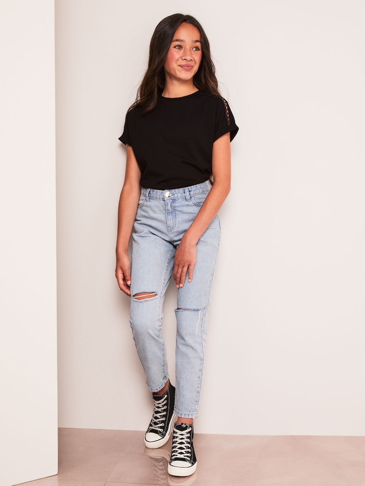 Lipsy Black Shoulder Trim Top - Image 2 of 4