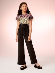 Lipsy Pink Sequin Party Jumpsuit - Image 2 of 3
