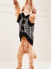 Lipsy Black/White Boucle Knitted Dog Jumper - Image 1 of 4