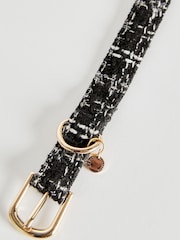 Lipsy Black Print Boucle Dog Collar - Image 2 of 4