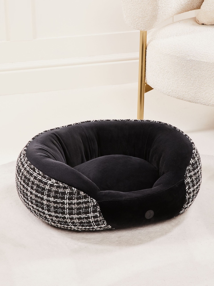 Lipsy Black Print Boucle Dog Bed - Image 2 of 4
