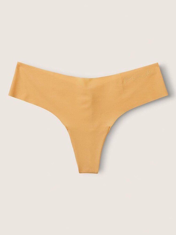 Victoria's Secret PINK Wheat Yellow No Show Thong Knickers - Image 1 of 1